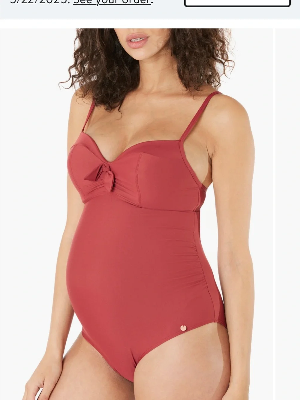 Cache Coeur Maternity Swimsuit with Underwire Bust, Size 42 (roughly 16W)